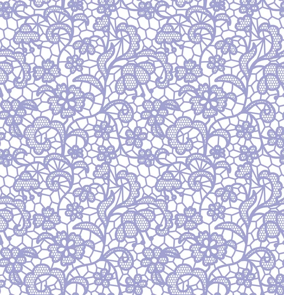 Lace seamless pattern with flowers — Stock Vector