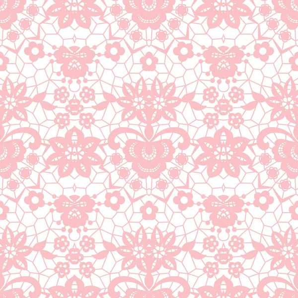 Lace seamless pattern with flowers — Stock Vector