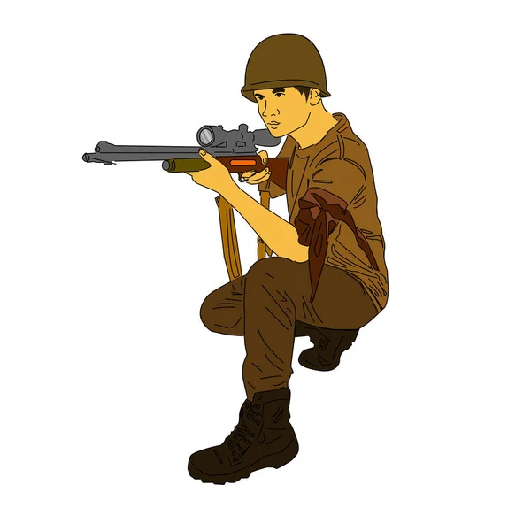 Sniper se concentrer sur la cible — Image vectorielle