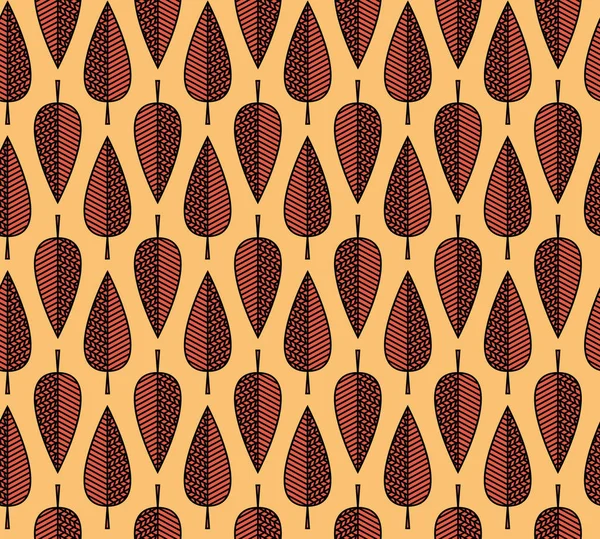 Seamless stylized leaf pattern — Free Stock Photo