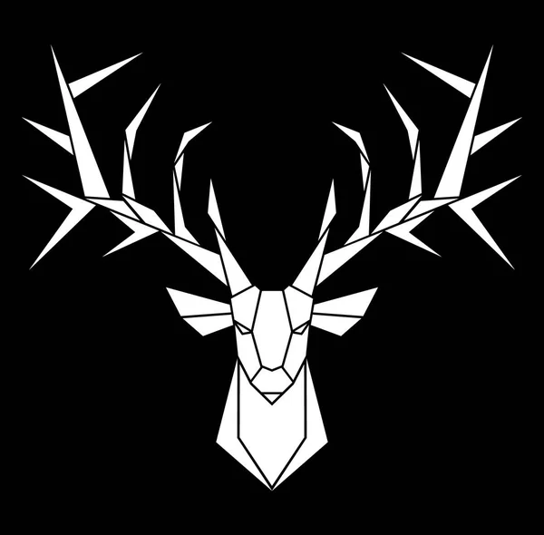 Vector design of deer's head — Stock Vector