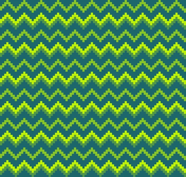 Zigzag seamless pixel pattern — Stock Vector