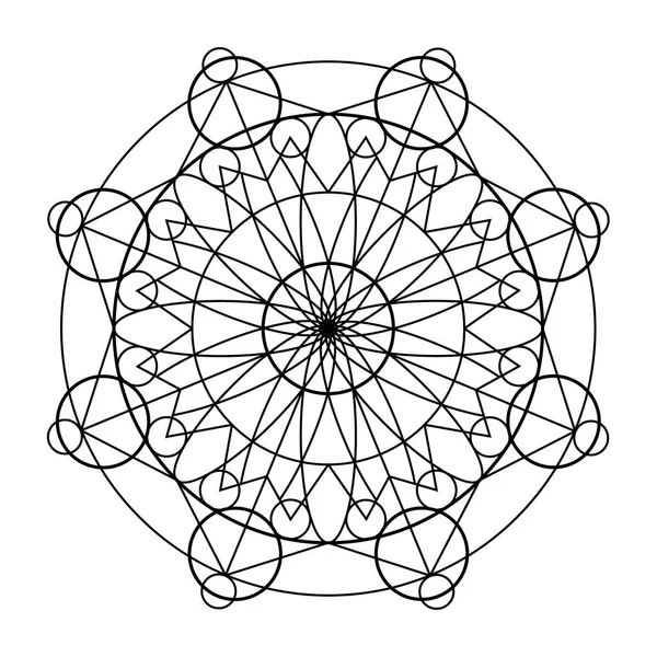 Mandala geometrico ornamento orientale ector — Vettoriale Stock