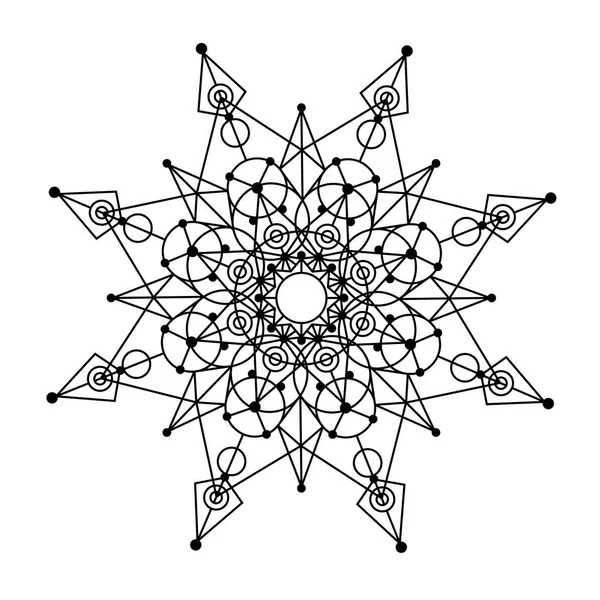 Geometrisches Mandala-Ornament — Stockvektor