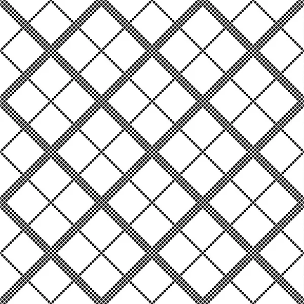 Modèle tartan sans couture noir et blanc — Image vectorielle