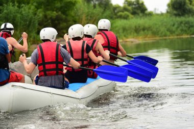 water sport rafting clipart