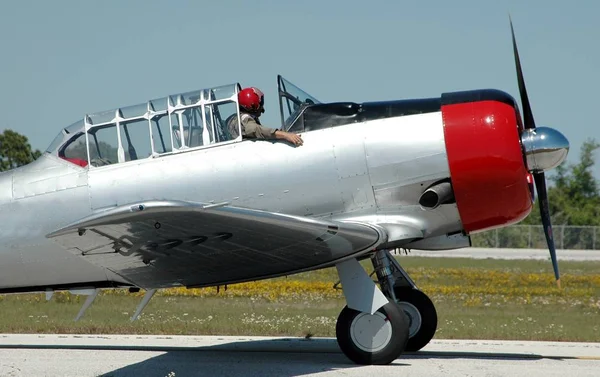 Vintage samolot air show — Zdjęcie stockowe