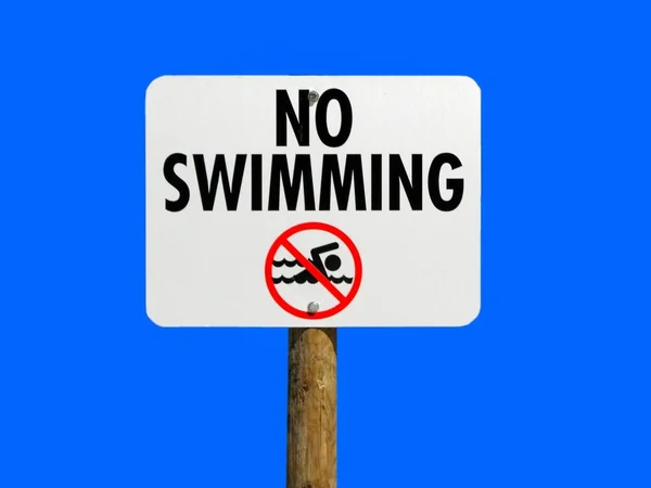 Kein Schwimmzeichen — Stockfoto