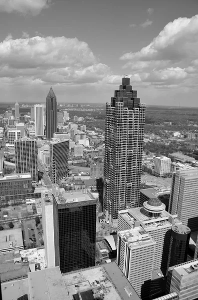 Atlanta Georgia Paisaje urbano Blanco y Negro — Foto de Stock