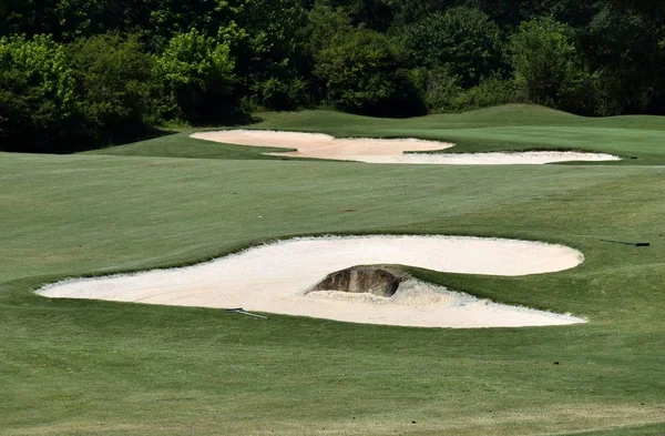 Campo da golf trappola sabbia — Foto Stock