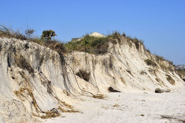 Beach Erosion Caused by hurricane