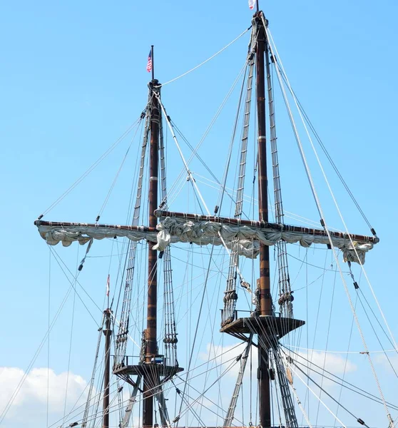 Galleon Ship Masts — Stock Photo, Image