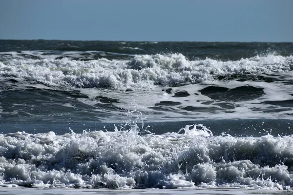 Fale Oceaniczne Plaży Augustine Floryda — Zdjęcie stockowe
