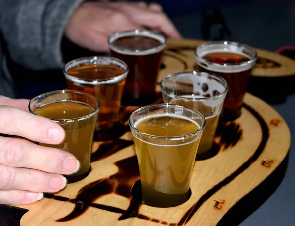 Vuelo Degustación Cerveza Cervecería Georgia — Foto de Stock