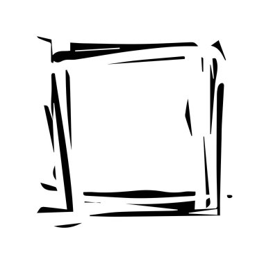 Soyut grunge kare çerçeve. Siyah boya su sıçramalarına. Dinamik şekiller yırtılmış. Tasarımınız için öğe.