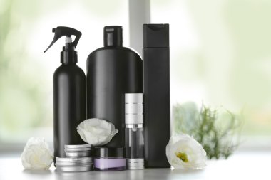 Üzerinde ışık arka plan ayarlamak kozmetik