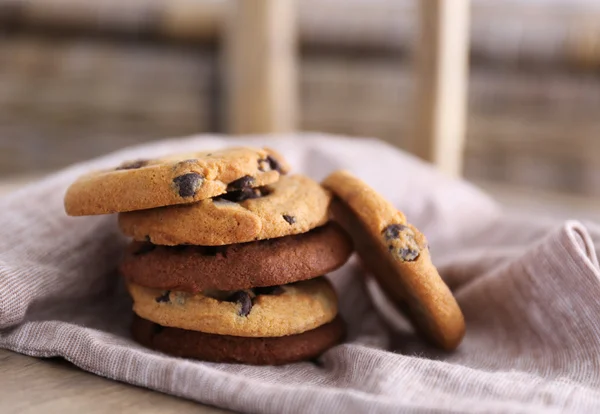 Haver koekjes met chocolade — Stockfoto