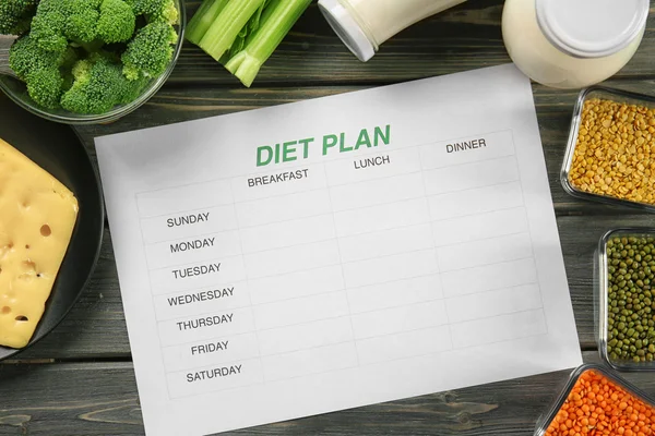 Dieet plan concept — Stockfoto