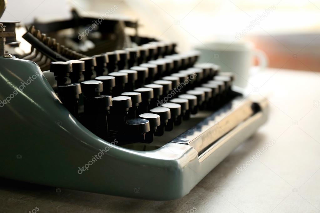 Old typewriter on the table