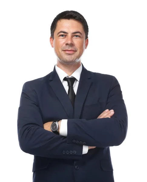 Businessman on white background — Stock Photo, Image