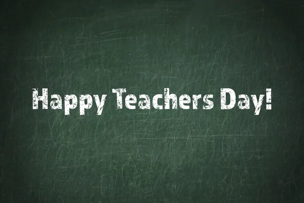 Teachers day concept. Text on chalkboard — Stock Photo, Image