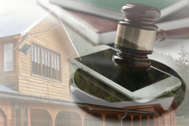 Bulanık evin arka plan üzerinde tokmak