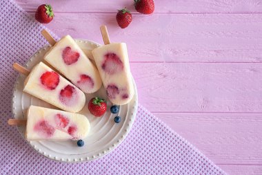 Tasty fruit ice-cream  clipart