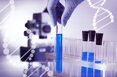 DNA araştırma teknoloji kavramı.