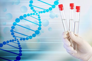 DNA araştırma teknoloji kavramı.