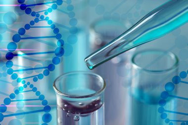 DNA araştırma teknoloji kavramı.