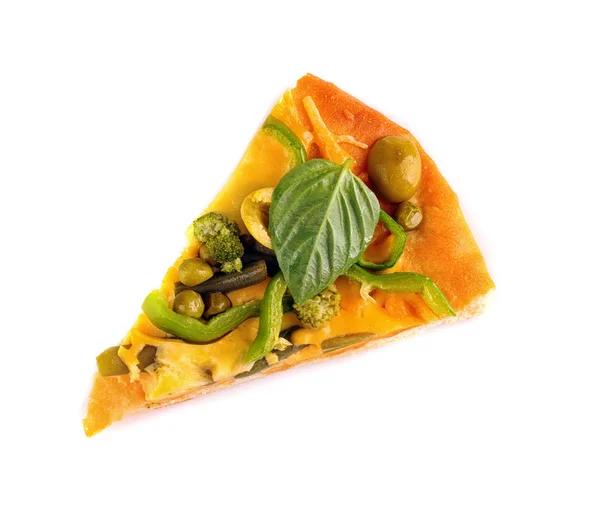 Scheibe vegetarische Pizza — Stockfoto