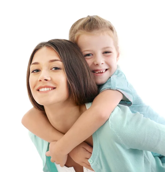 Menina bonito com a mãe — Fotografia de Stock