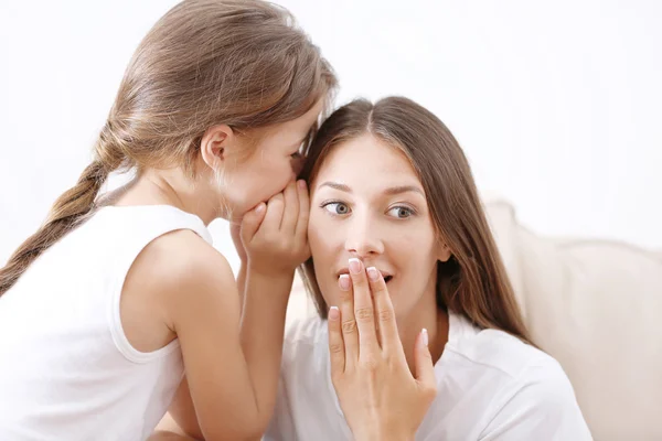 Cute girl with mother — Stock Photo, Image
