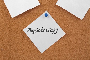 Yapışkan notu üzerinde kelime Fizyoterapi
