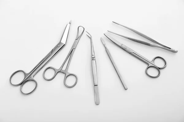 Flat lay of medical instruments — Stock Photo, Image