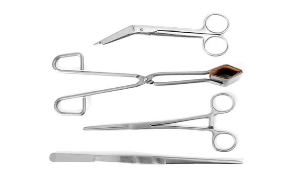 Flat lay of medical instruments — Stock Photo, Image