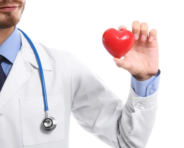 Arzt mit rotem Herz — Stockfoto