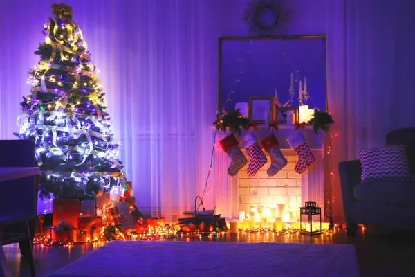 Kamer is ingericht voor Kerstmis — Stockfoto