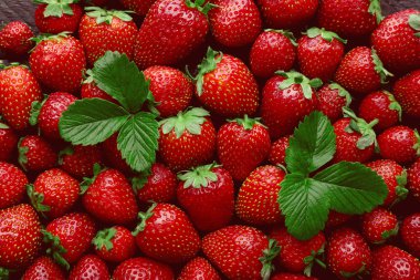 Fresh strawberries background clipart