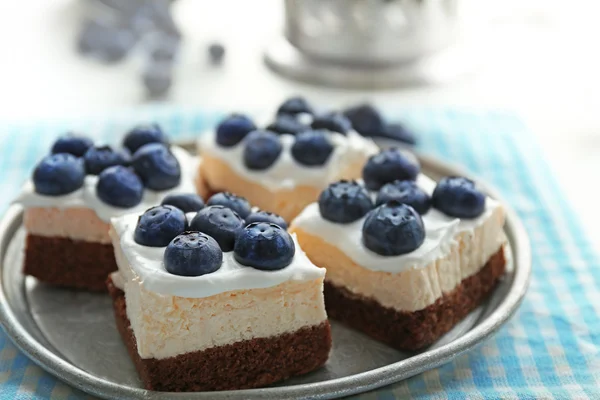 Delicious blueberry cakes — Stock Photo, Image