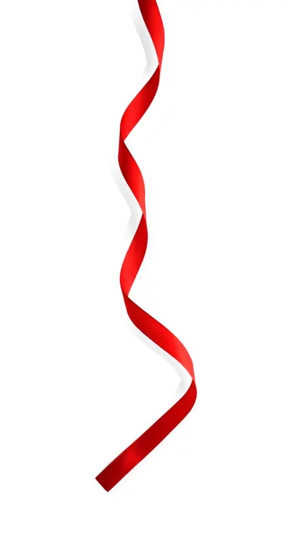 Silk red ribbon isolated — Stock Photo, Image