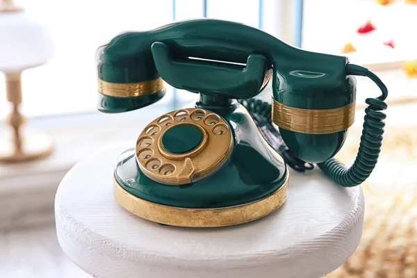Vintage telephone in interior — Stock Photo, Image