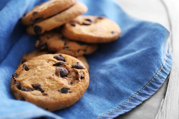 Oat biscuits with chocolate — Stock Photo, Image