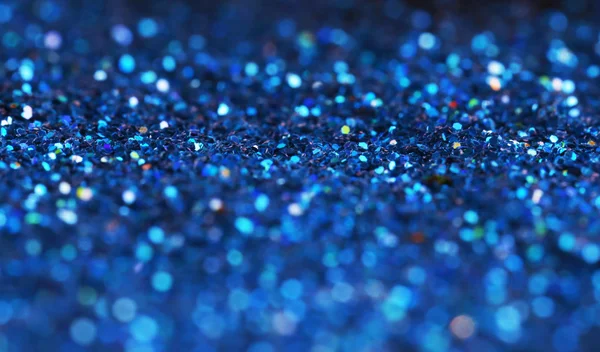 Sfondo blu glitter sfocato — Foto Stock