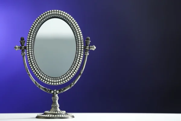 Woman antique mirror — Stock Photo, Image