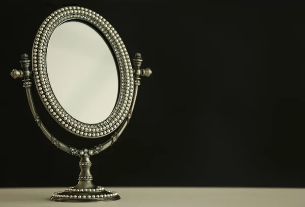 Woman antique mirror — Stock Photo, Image