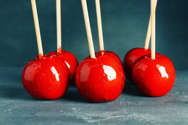 Glossy Toffee apples — Stock Photo, Image