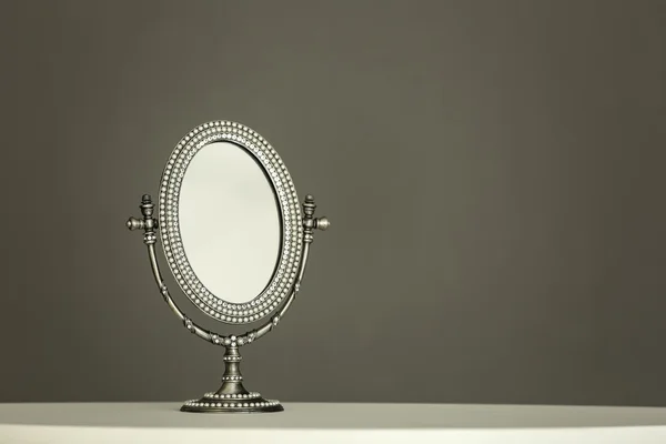 Woman antique mirror — Stock Photo, Image