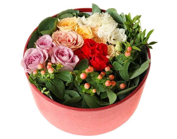 Bloemen arrangement in vak — Stockfoto