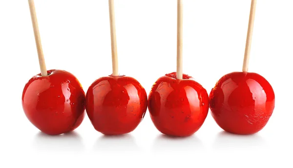 Glossy Toffee apples — Stock Photo, Image